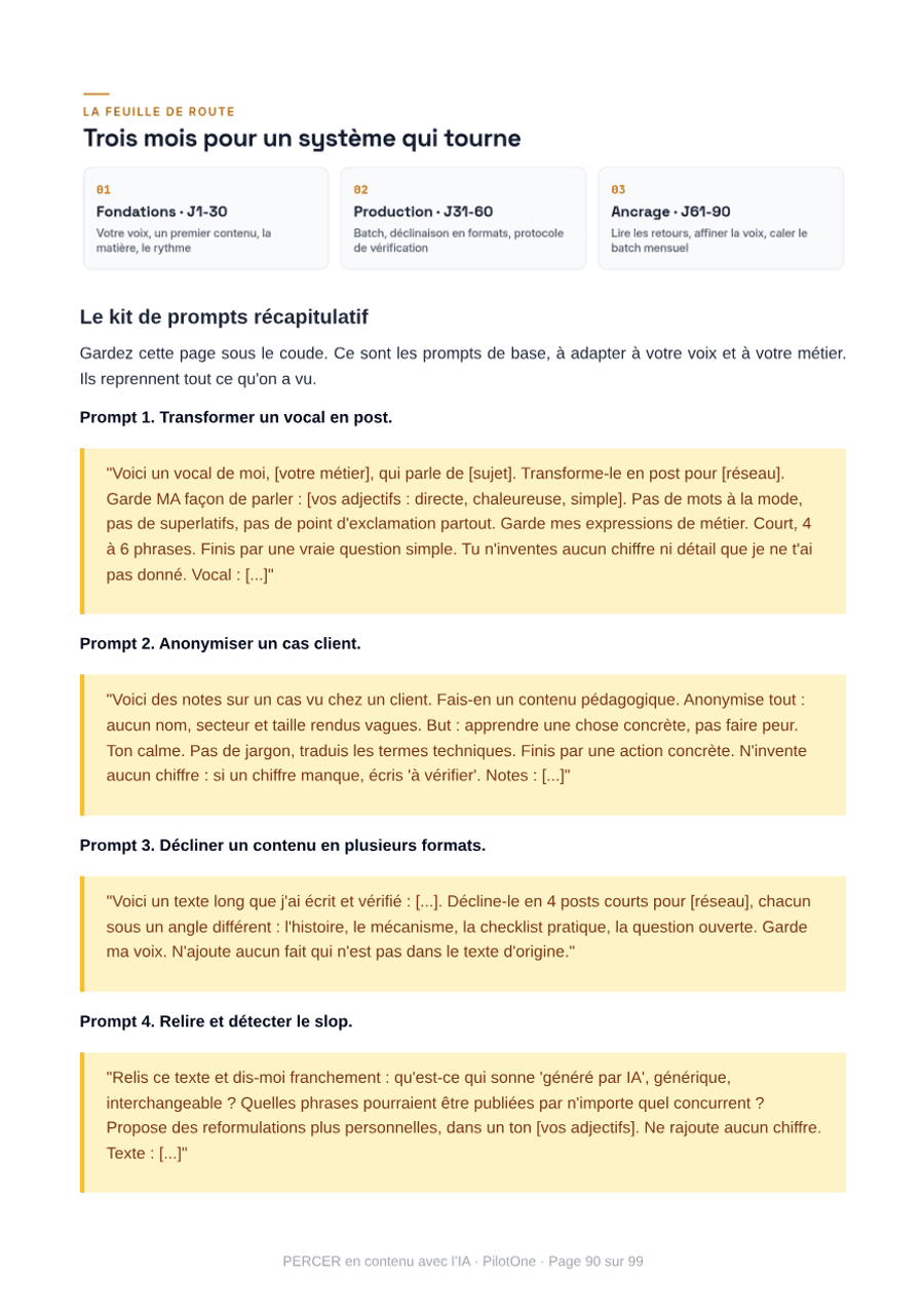 Produire du contenu avec l'IA : posts, blog, newsletter en 90 jours — vignette 5