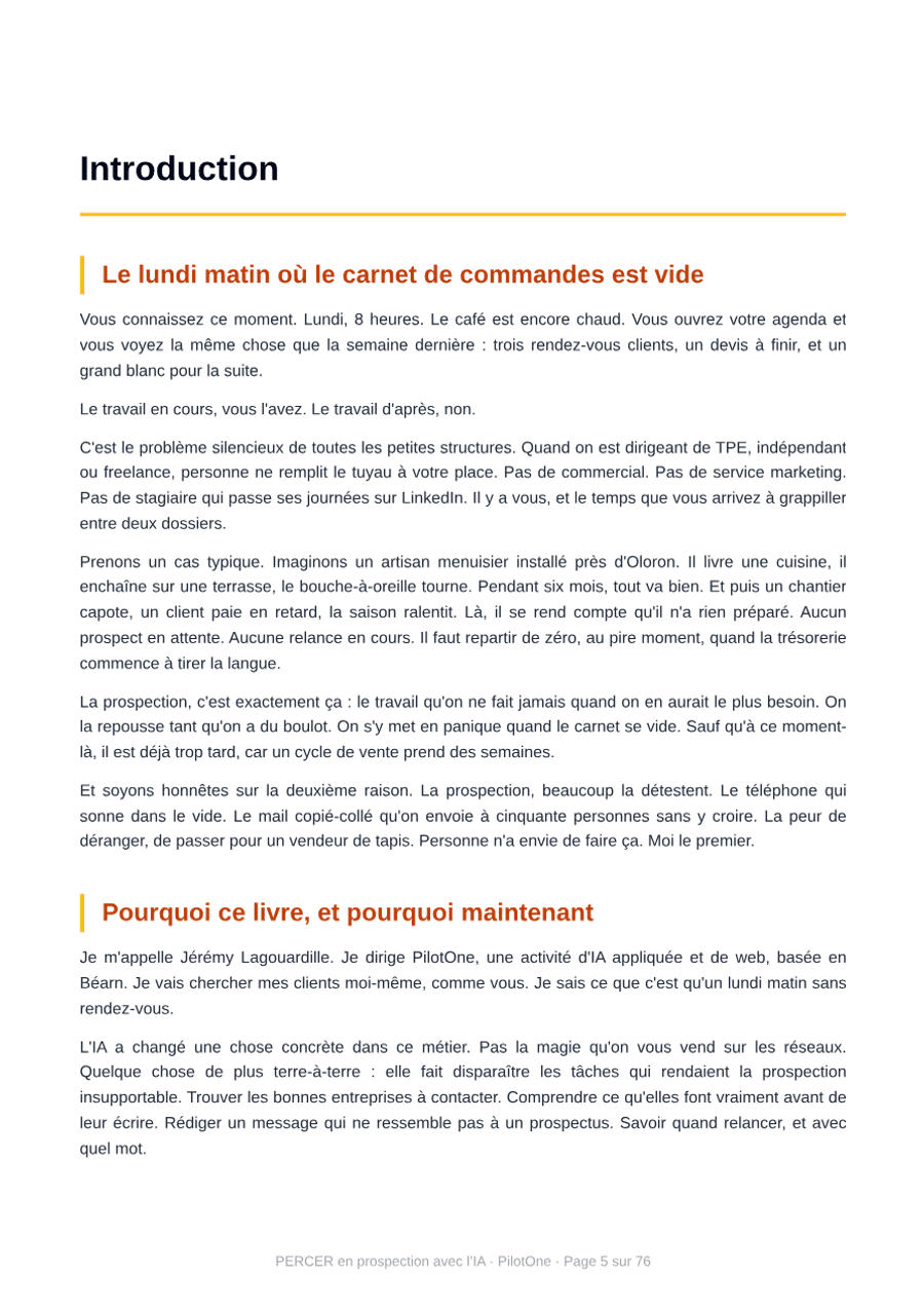 Trouver des clients avec l'IA : prospection 90 jours — aperçu 1